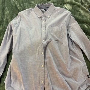 GAP Men's Light Gray Casual Button-Down Shirt